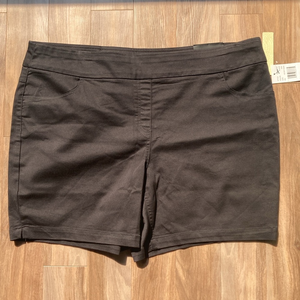 Napa Valley short black comfort waistband hidden elastic pull on 20W - Picture 13 of 16
